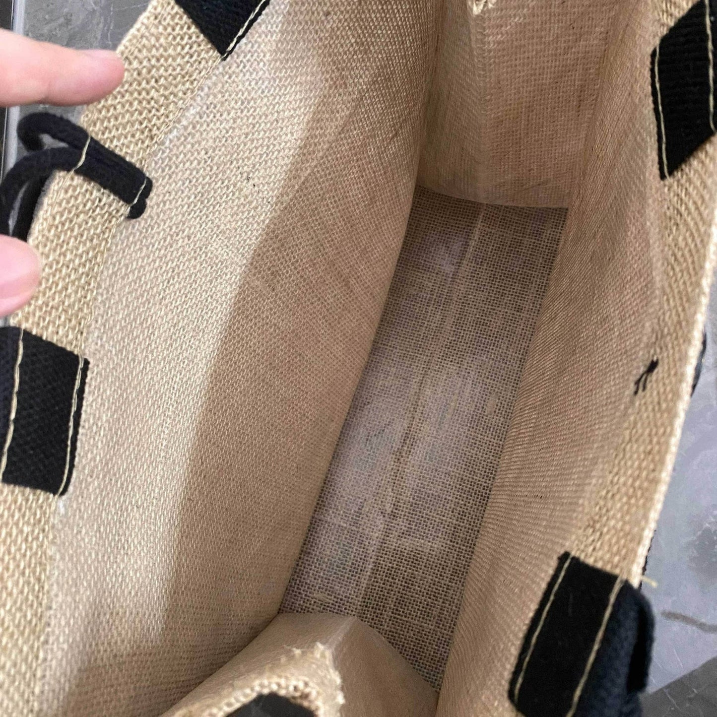 Jute Tote Bag with Black Cotton Handles – "With God All Things Are Possible" Matthew 19:26 - The Speckled Dove