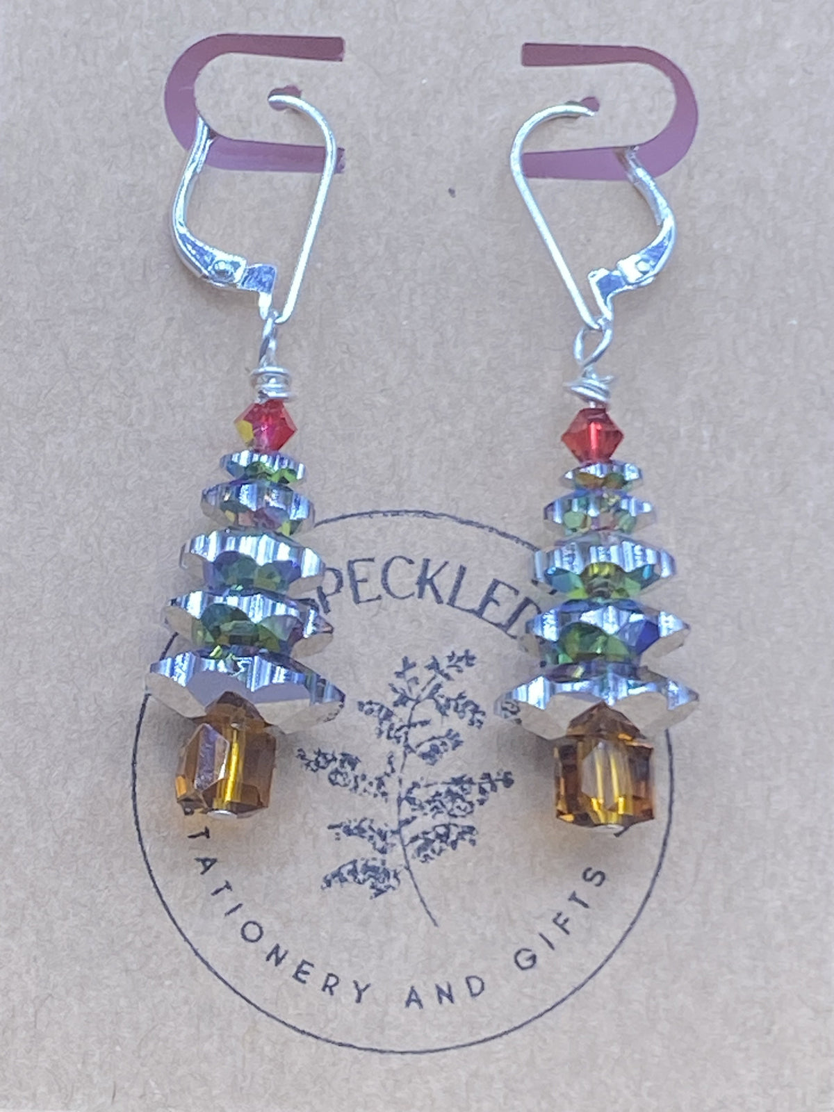 Christmas Tree Beaded Earrings - The Speckled Dove
