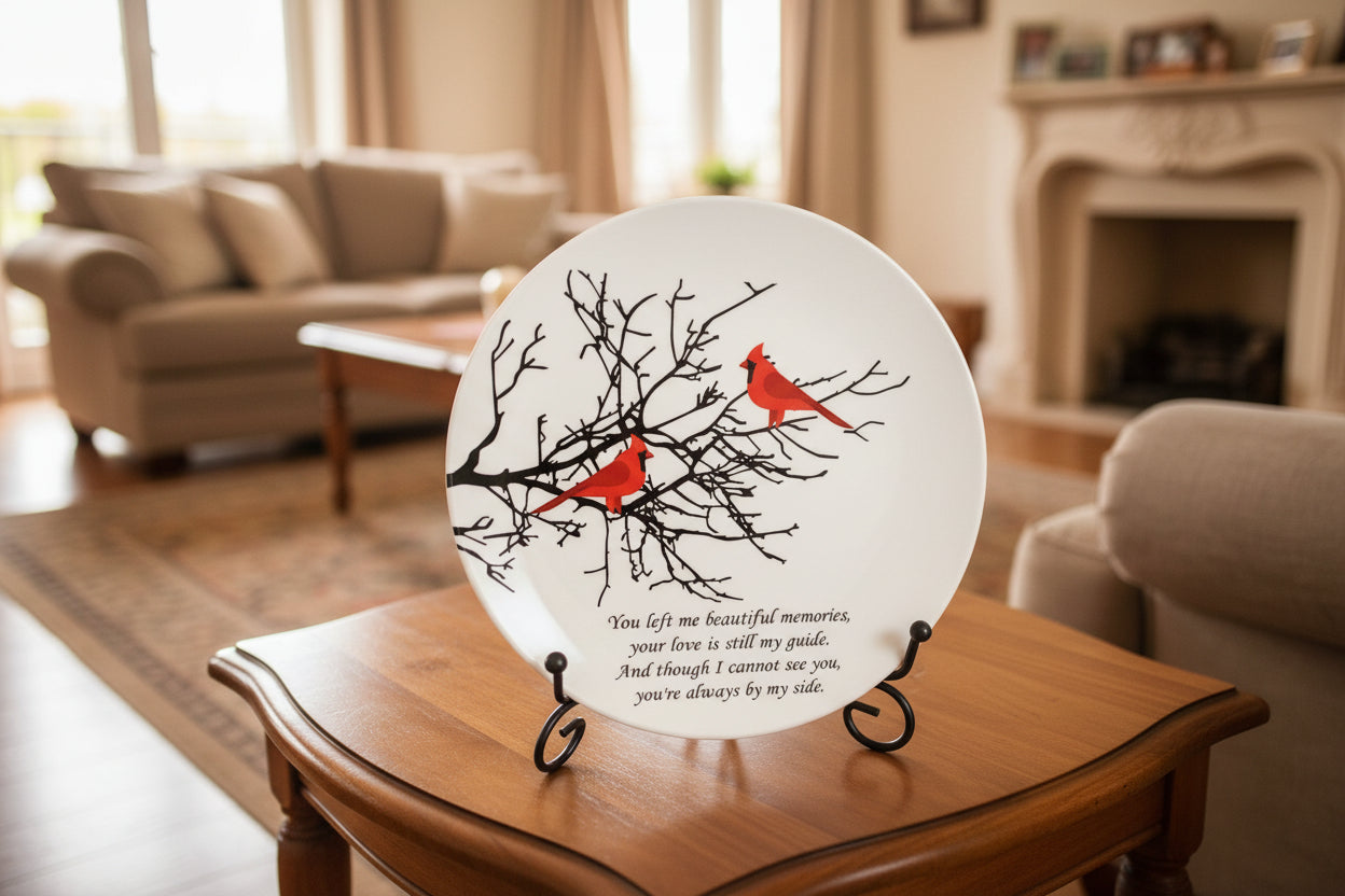 Cardinal Sympathy Ceramic Plaque - The Speckled Dove