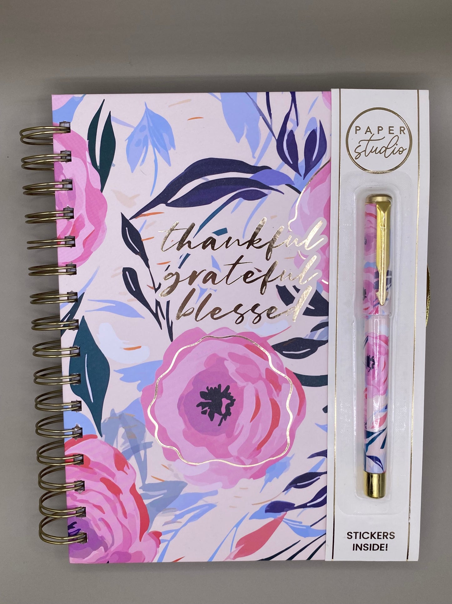 Thankful Grateful Blessed Floral Journal - The Speckled Dove
