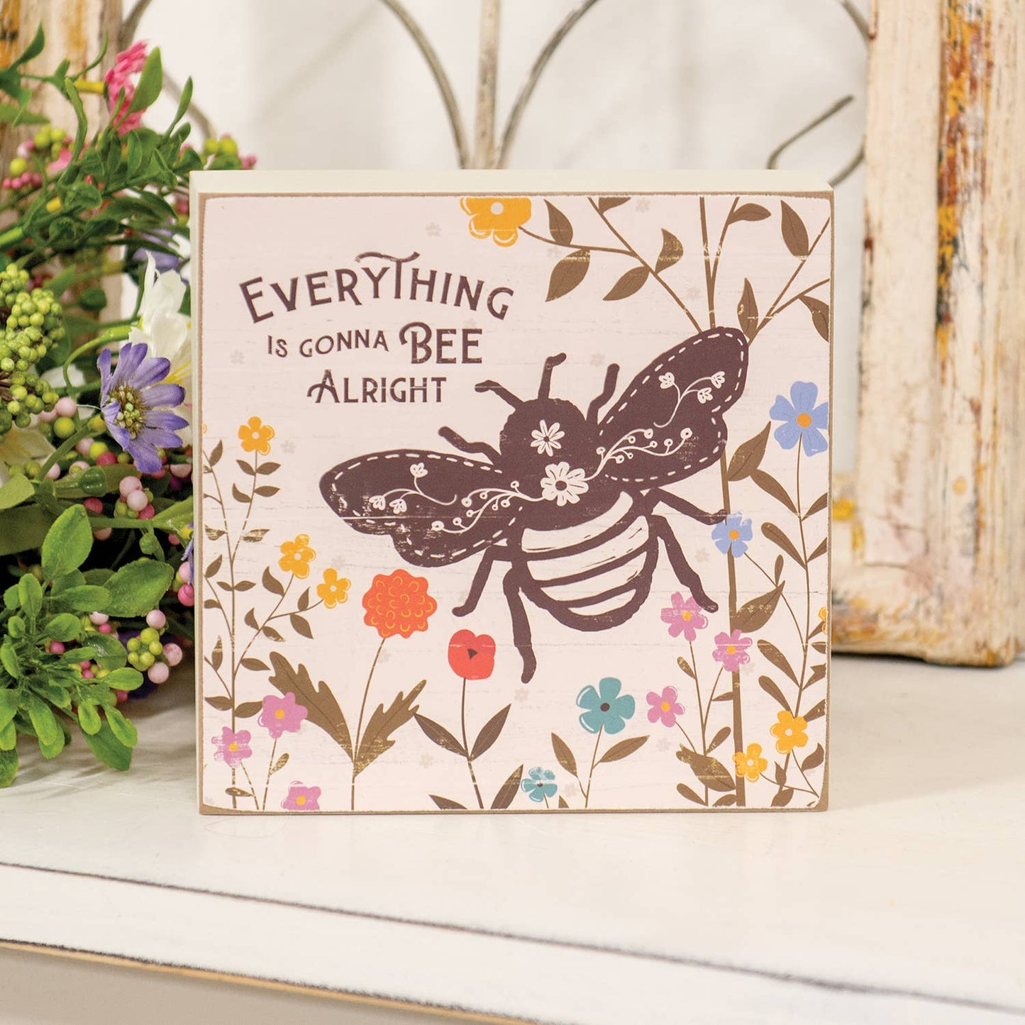 Everything Is Gonna Bee Alright Box Sign - The Speckled Dove