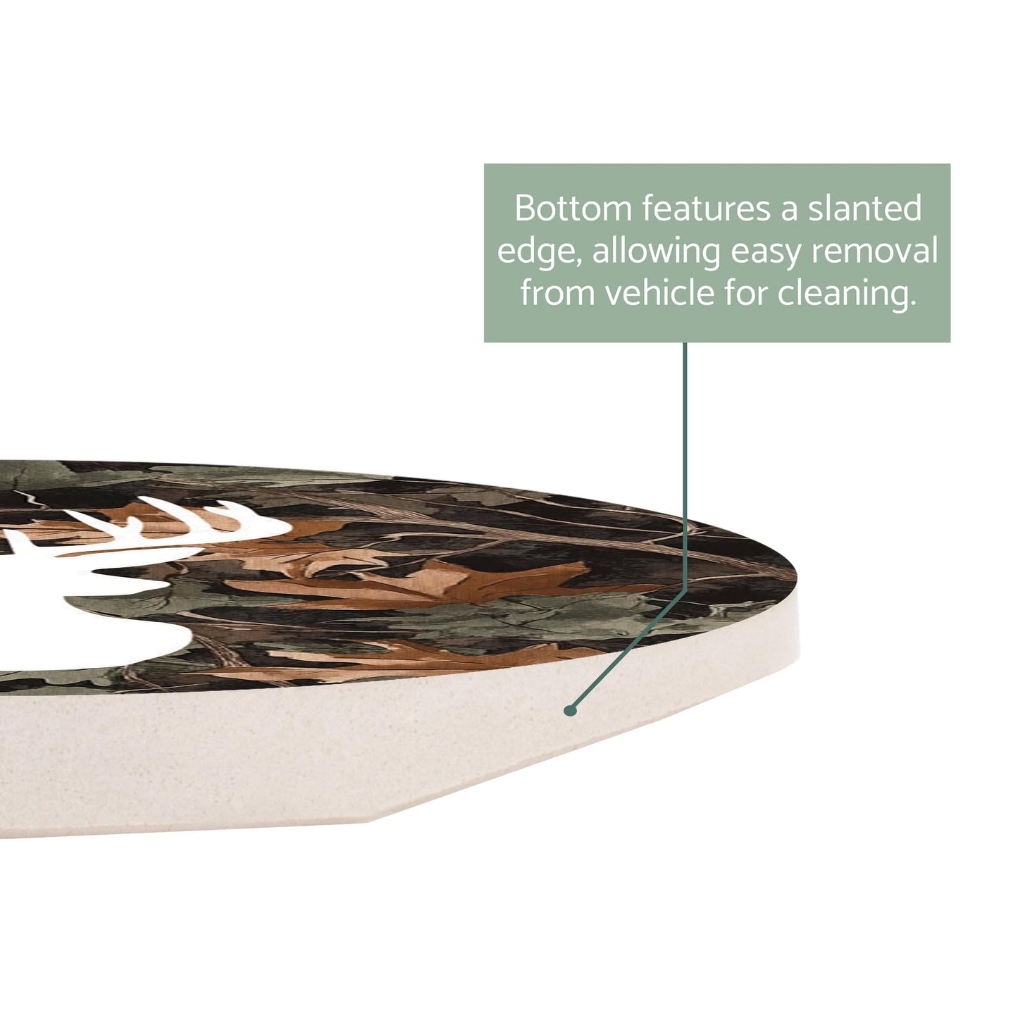 Car Coaster-Deer Head Camo - The Speckled Dove