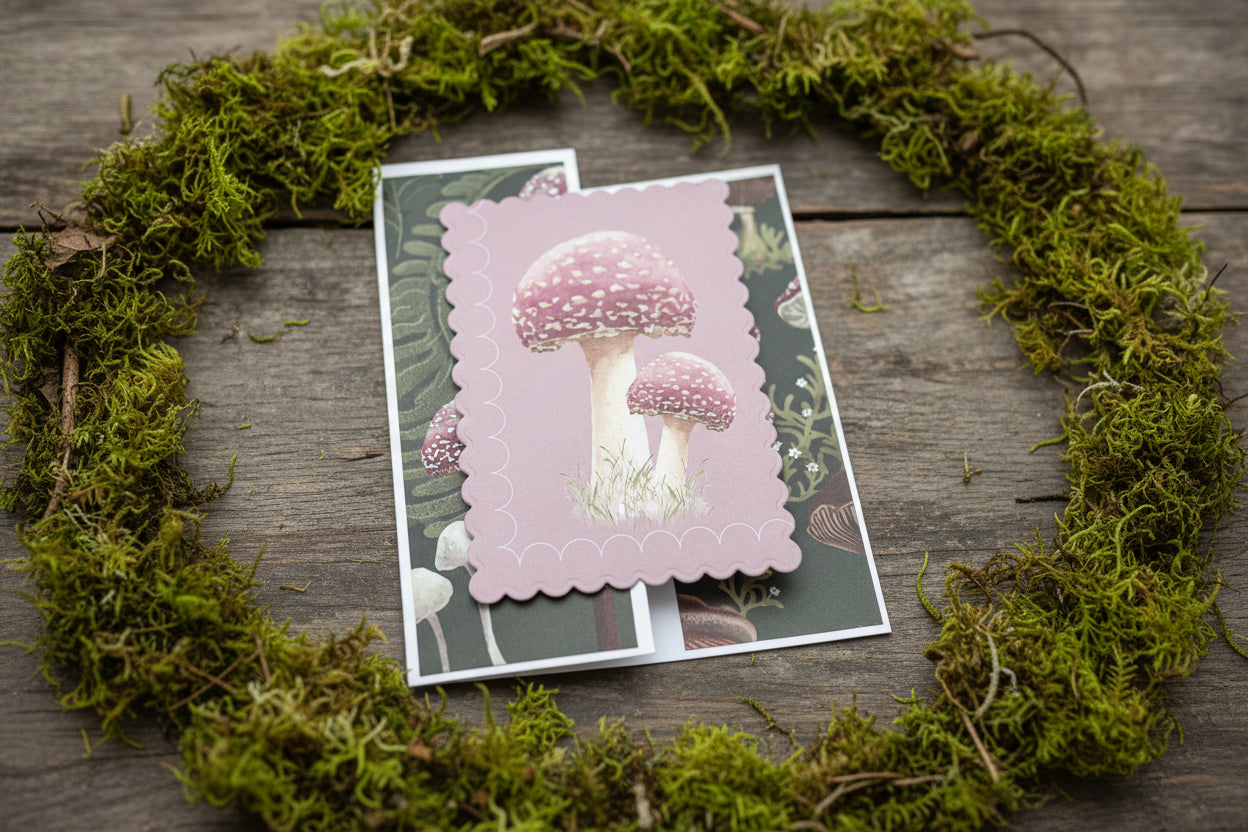 Dreamy Mushroom Notecard - The Speckled Dove
