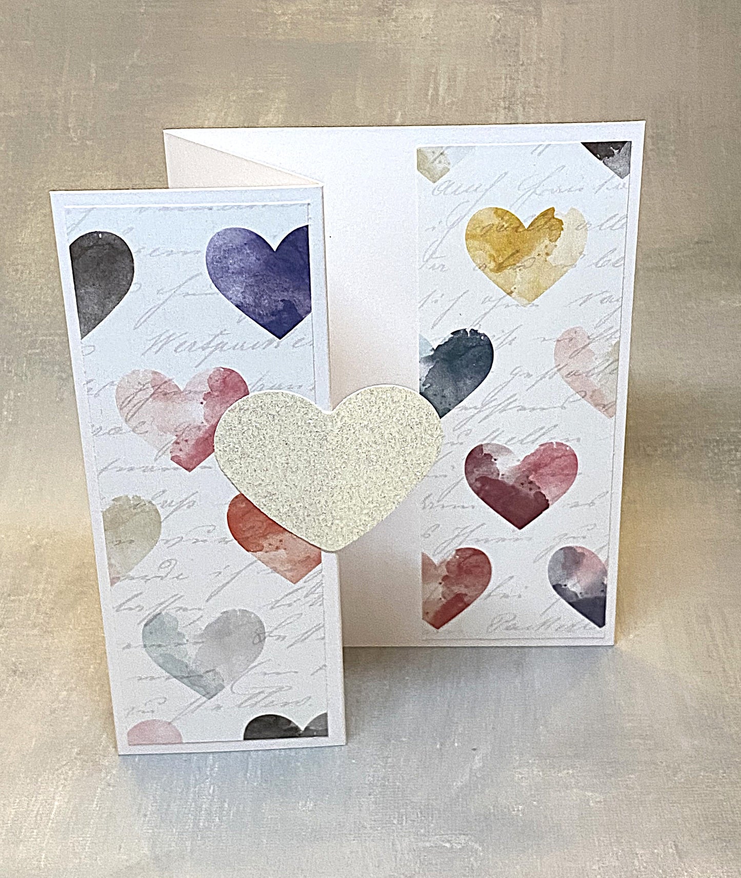Heart Bi-Fold White Note Card - The Speckled Dove