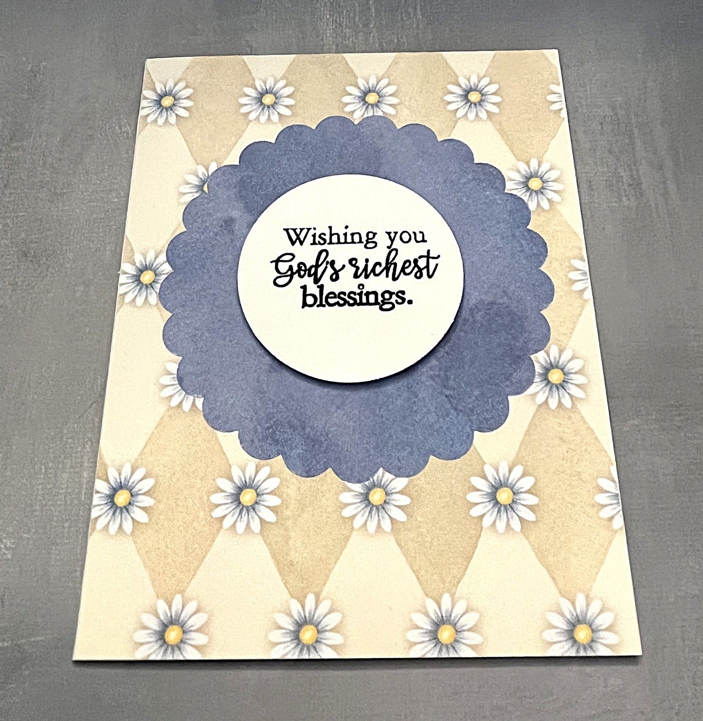 Daisy Wishing You God's Richest Blessings Note Card - The Speckled Dove