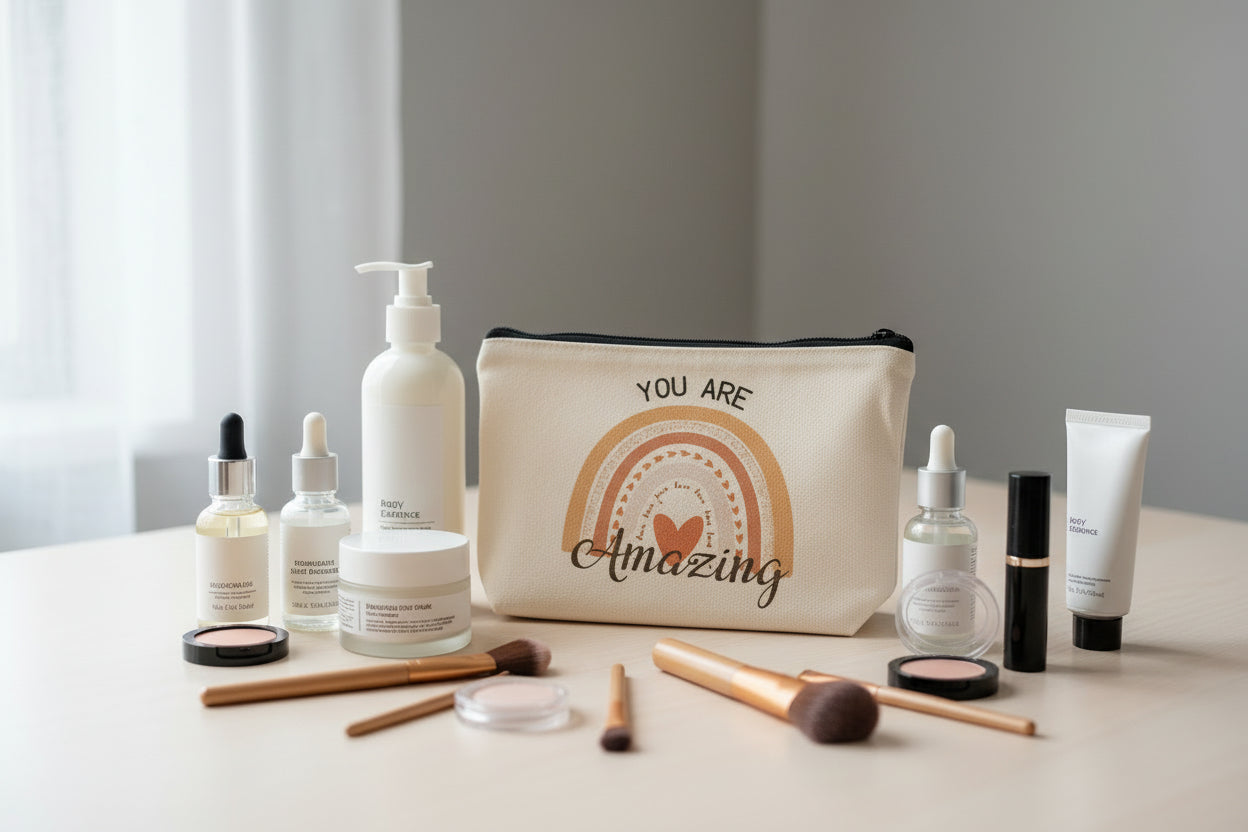 You Are Amazing Rainbow Zipper Bag
