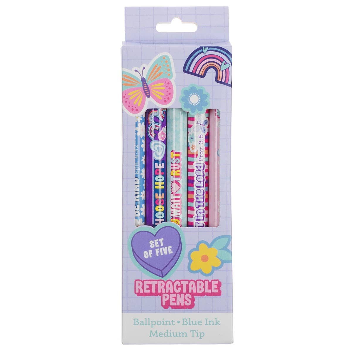 Pen Set 5 pc Girls Sticker Art - The Speckled Dove