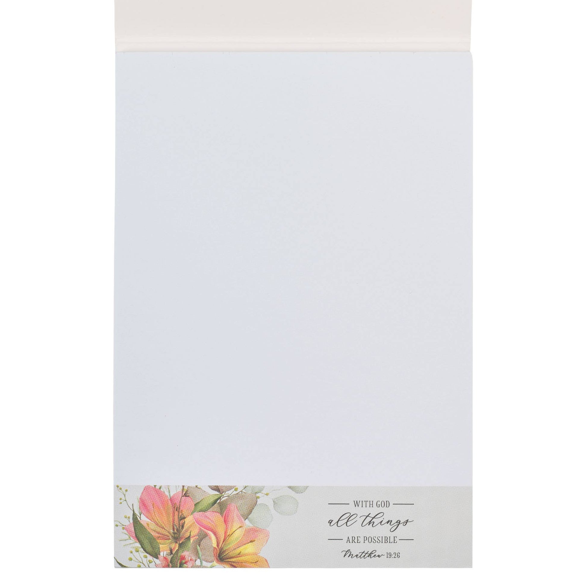 Notepad Floral All Things are Possible Matt. 19:26 - The Speckled Dove