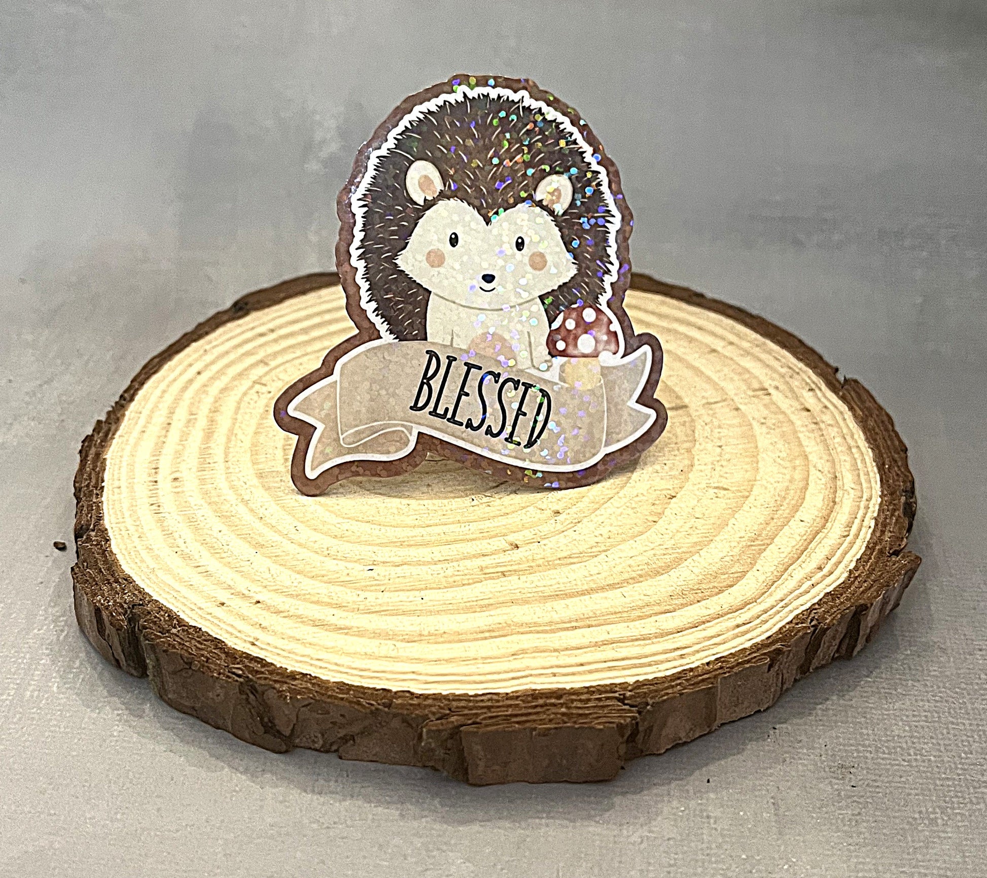Blessed Hedgehog Vinyl Sticker - The Speckled Dove