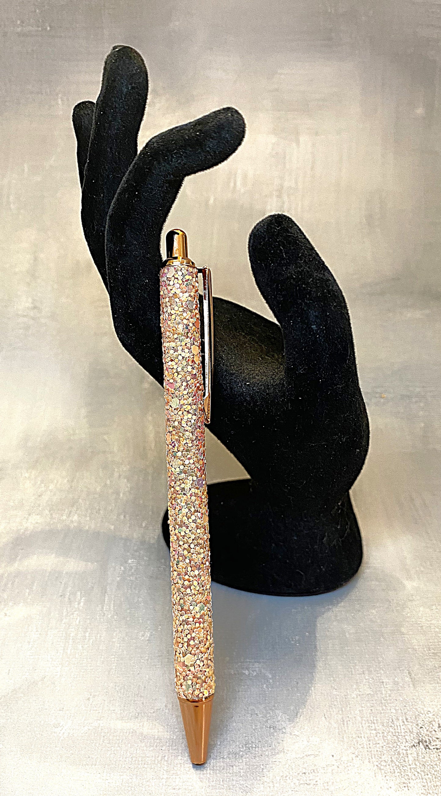Rose Gold Glitter Ink Pen - Bronze Sequin