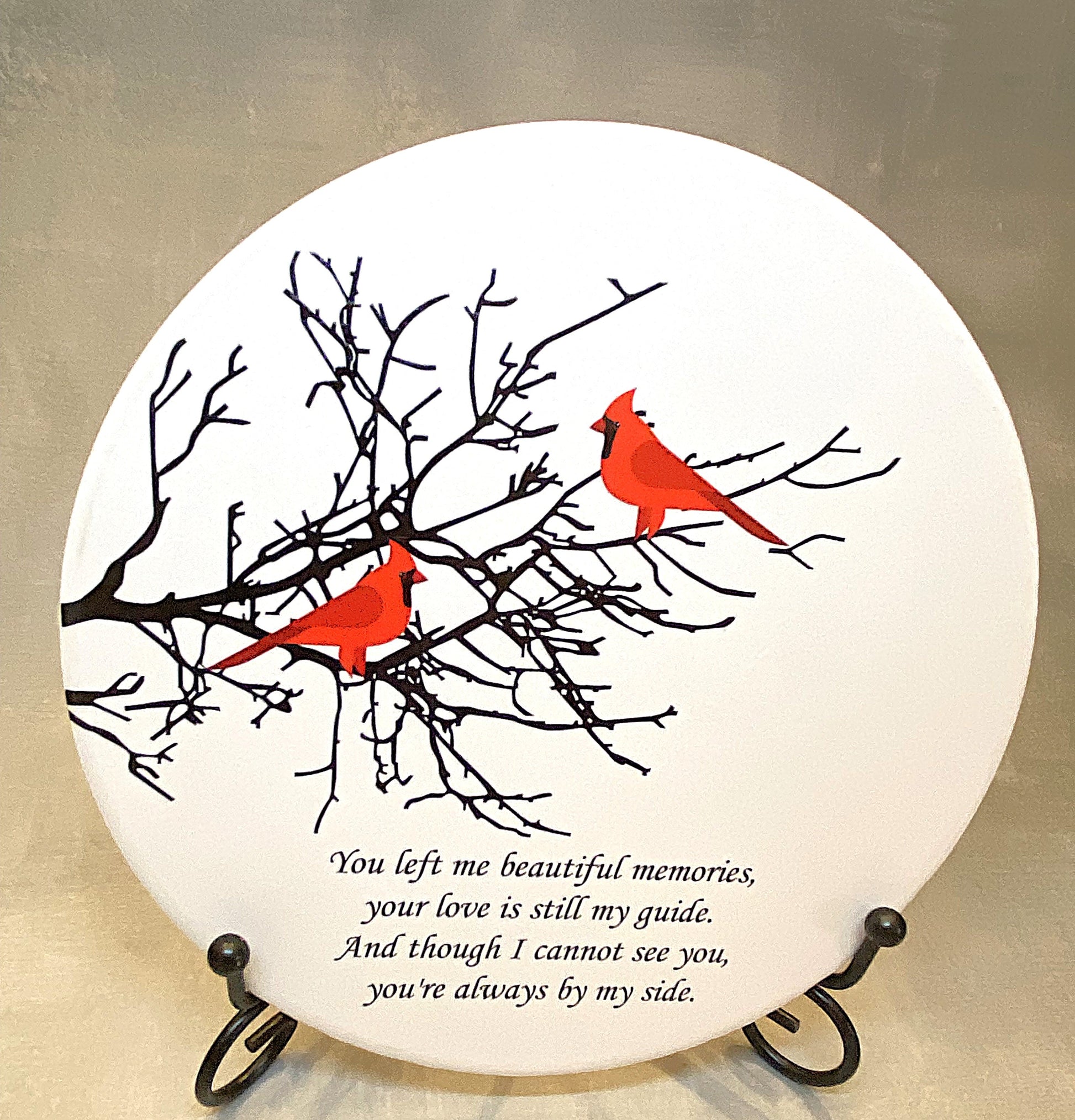 Cardinal Sympathy Ceramic Plaque - The Speckled Dove