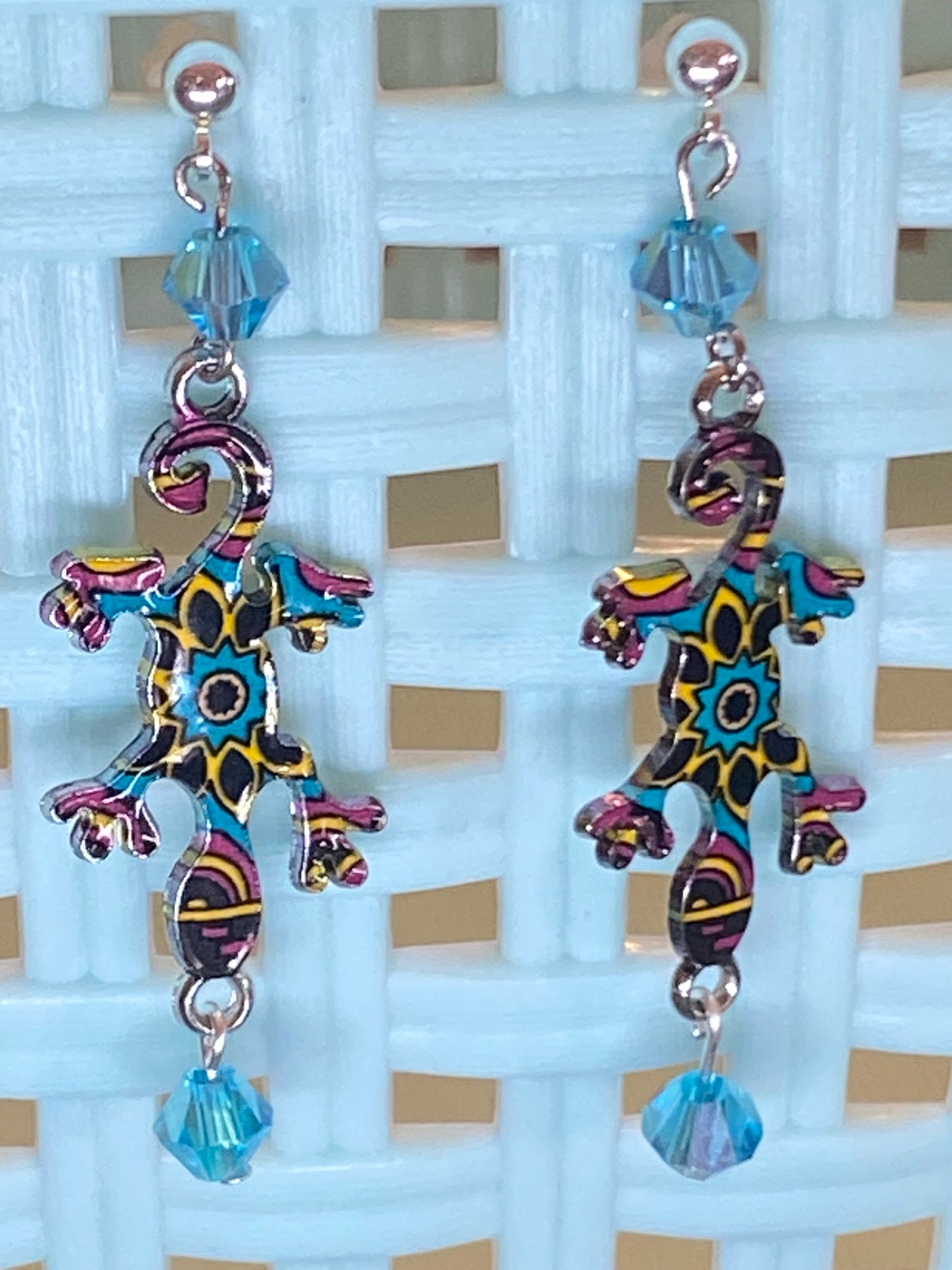 Gecko Earrings - Turquoise