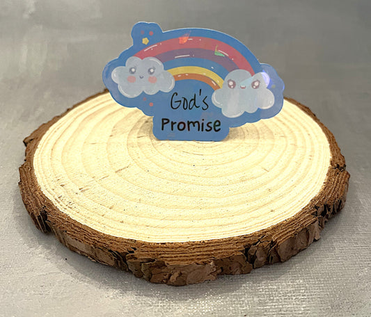 God's Promise rainbow vinyl sticker - The Speckled Dove