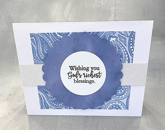 Wishing you God's Richest Blessings Note Card - The Speckled Dove