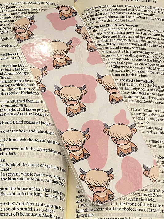 Highland Cow Bookmark - The Speckled Dove
