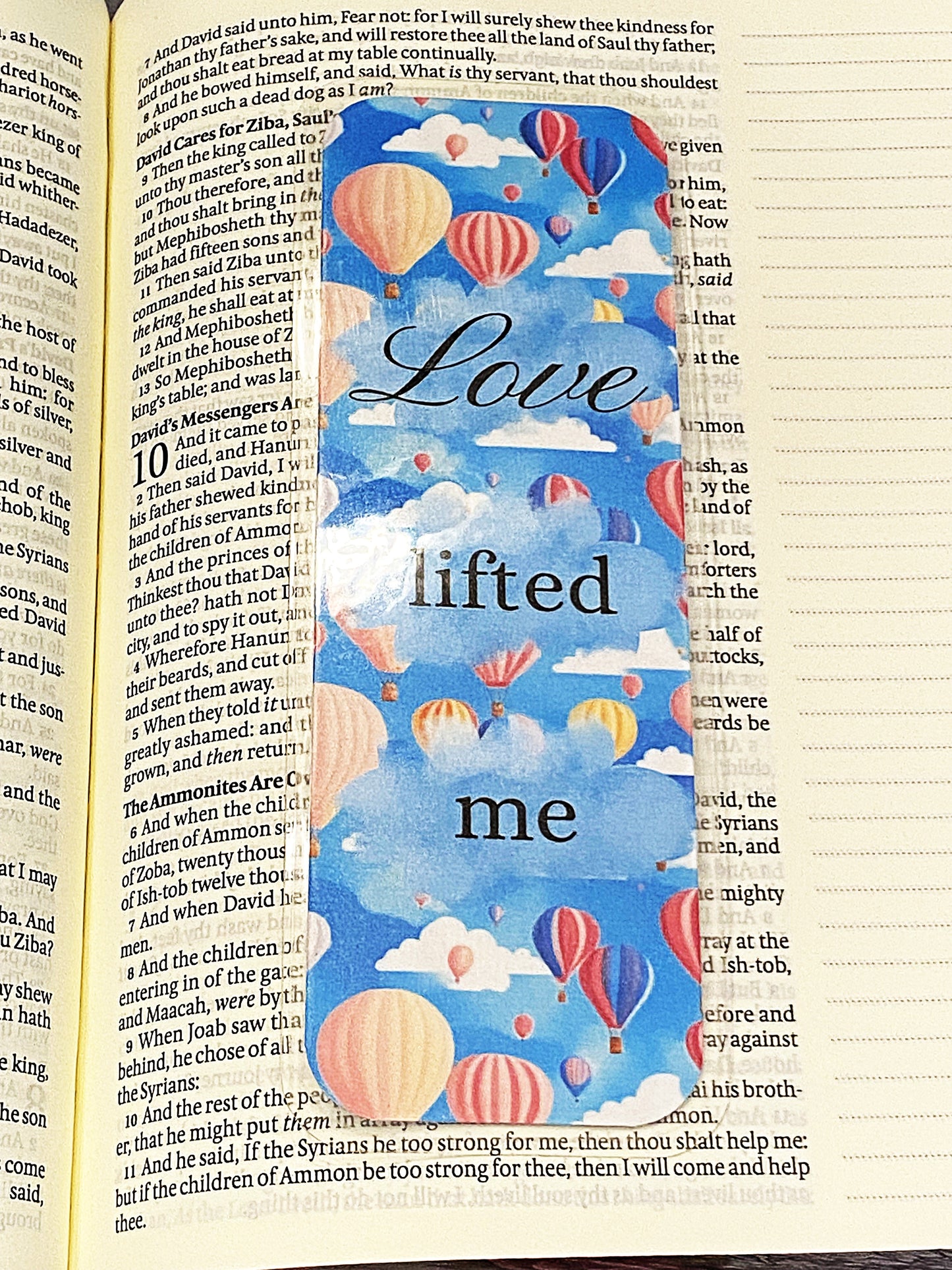 Love Lifted Me Hot Air Balloon Bookmark - The Speckled Dove