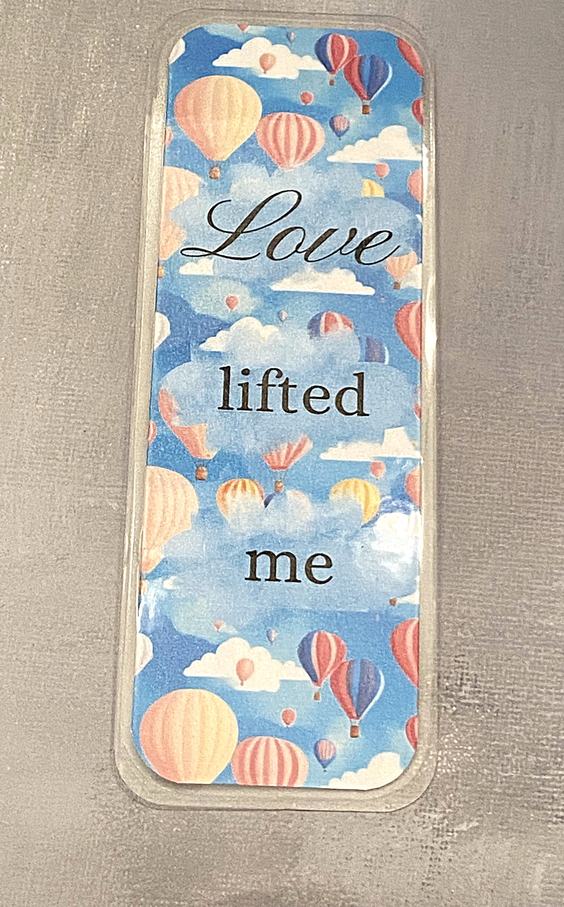 Love Lifted Me Hot Air Balloon Bookmark - The Speckled Dove