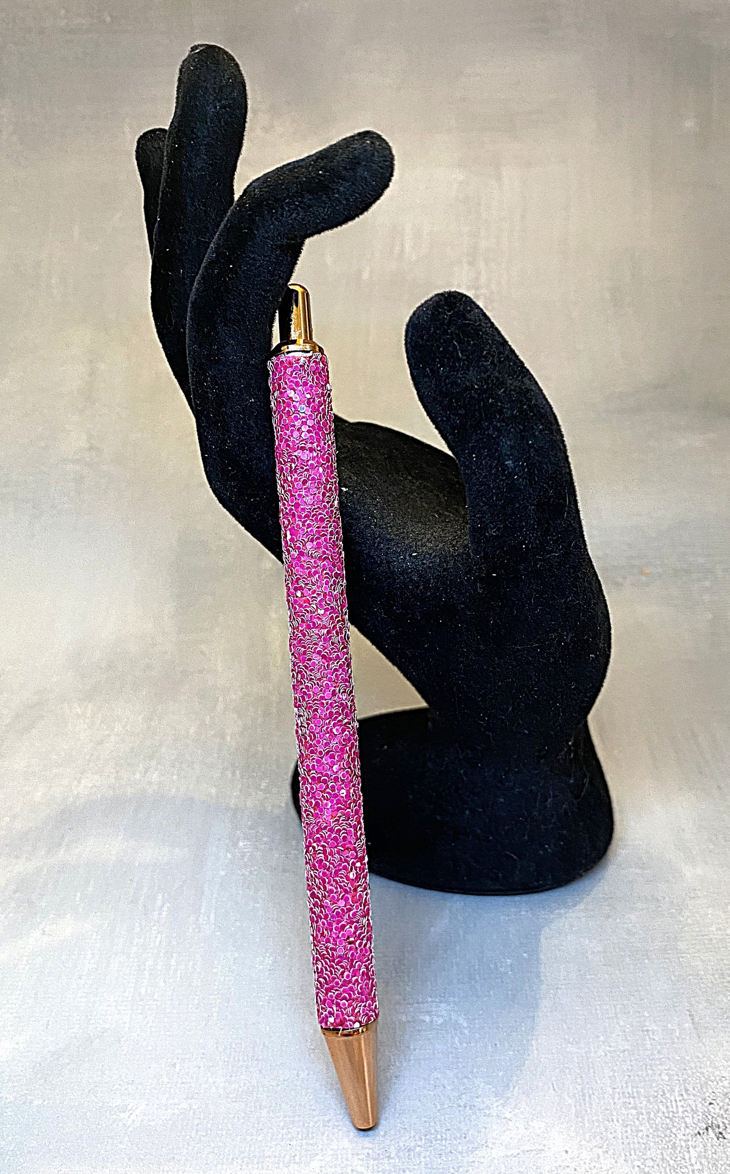 Rose Gold Glitter Ink Pen - Hot Pink