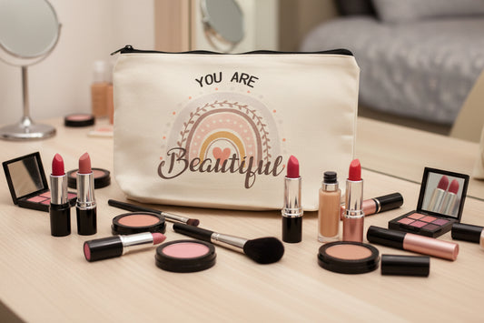 You Are Beautiful Rainbow Zipper Bag